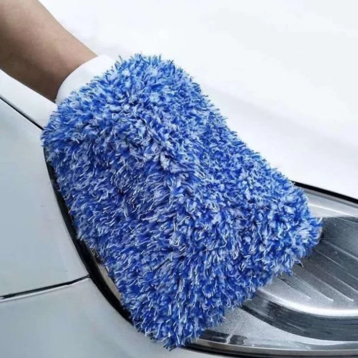 Sarung Tangan Cuci Kendaraan Microfiber Wash Mitt Ala Korea Lembut — 4