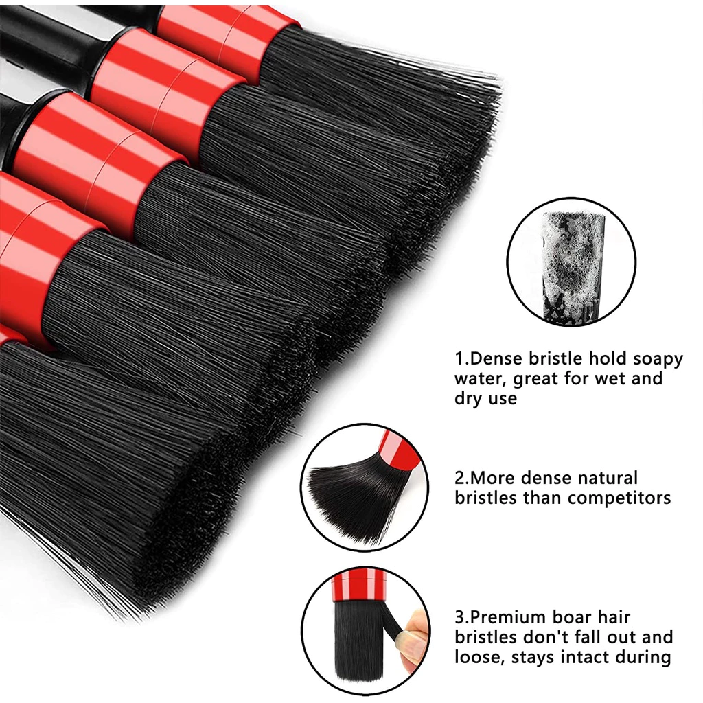 Kuas Detailing Brush Set 5 in 1 Sikat Celah Sulit Terjangkau Interior — 6