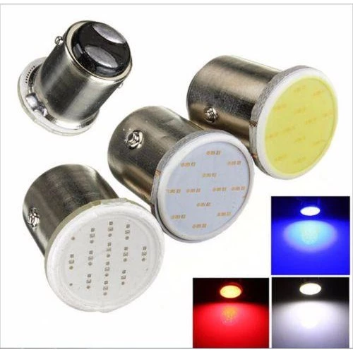 Lampu LED Rem Motor Mobil Bayonet 2 Kaki COB Plasma Ceper Merah 12V