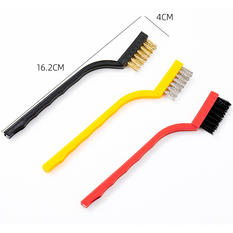 Sikat Kawat Set 3 in 1 Mini Wire Brush Alat Pembersih Kotoran Sulit — 5