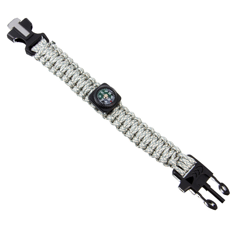 Gelang Survival Paracord Outdoor dengan Peluit dan Flint Fire Starter — 7