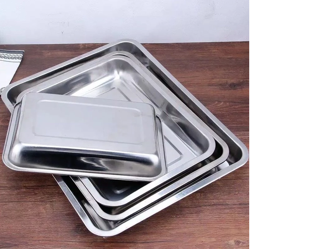 Baki Stainless Cekung Baking Tray Alat Saji Pemanggang Variasi Ukuran — 7