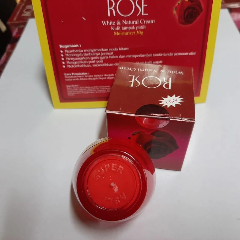 Cream Wajah Rose Putih Alami Natural Pelembab dengan tabir Surya — 3