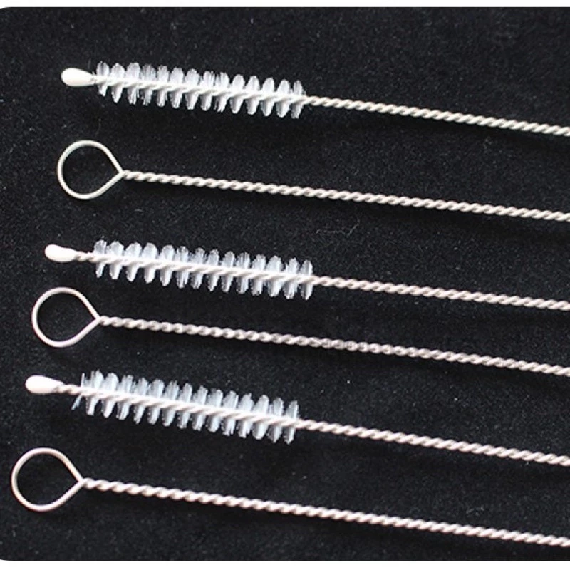 Sikat Sedotan Stainless Steel Kecil Lembut Pembersih Sudut Lekukan — 3
