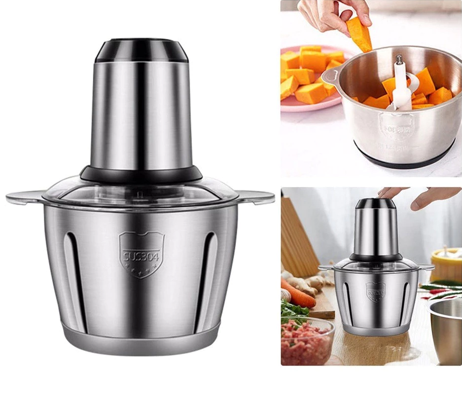 Chopper Daging Sayuran Buah 2in1 Blender Serbaguna 4 Mata Pisau — 6