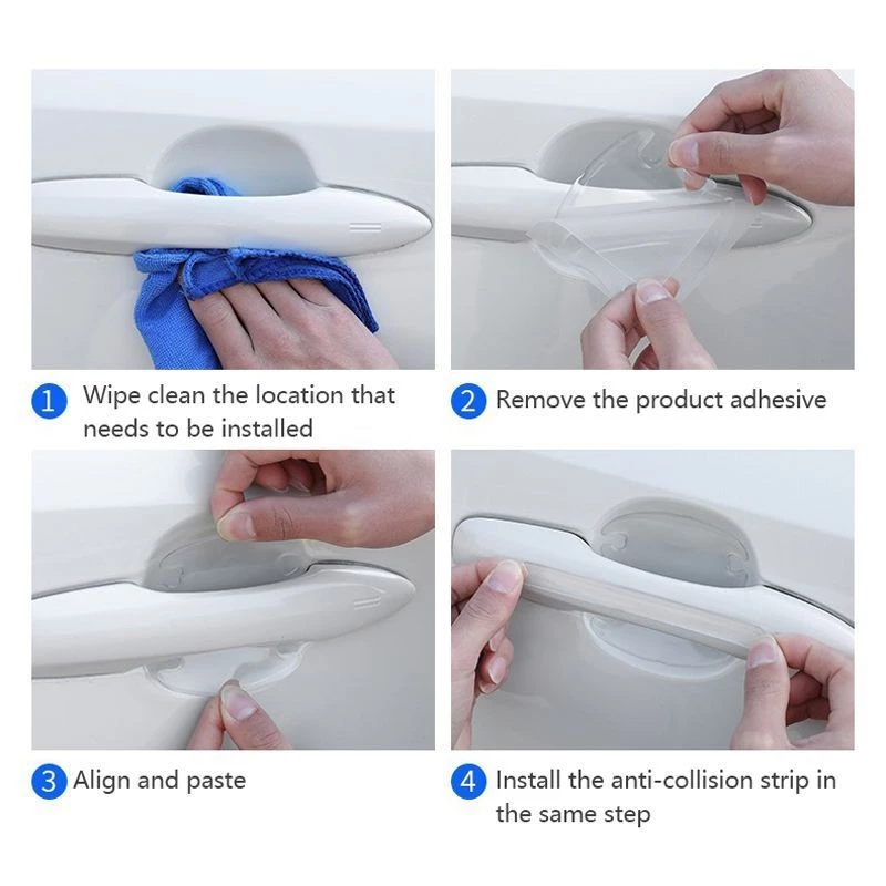 Pelindung Gagang Handle Pintu Mobil Transparan Bening Anti Gores — 5