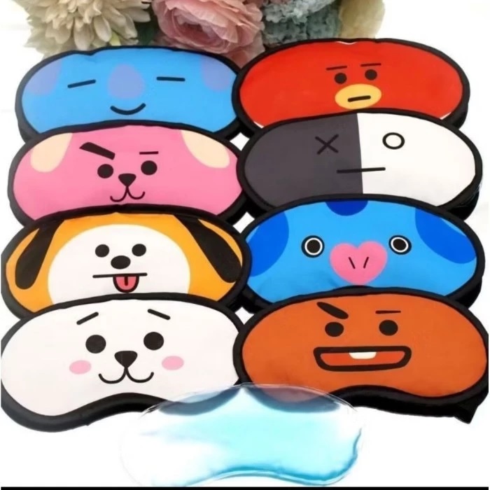 Penutup Mata Karakter Ekspresi Eye Cover Sleep Motif Boneka Lucu — 3