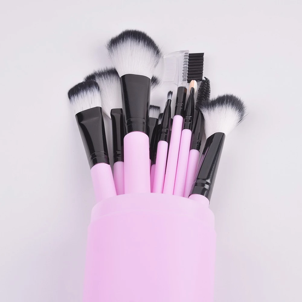 Set Alat Rias Wajah Kuas 12 In 1 Tabung Make Up Tools Brush Isi 12 Pcs — 5