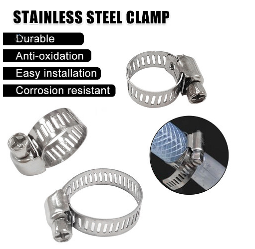 Klem Ring Cincin Penjepit Selang Air Gas Stainless Hose Clamp — 9