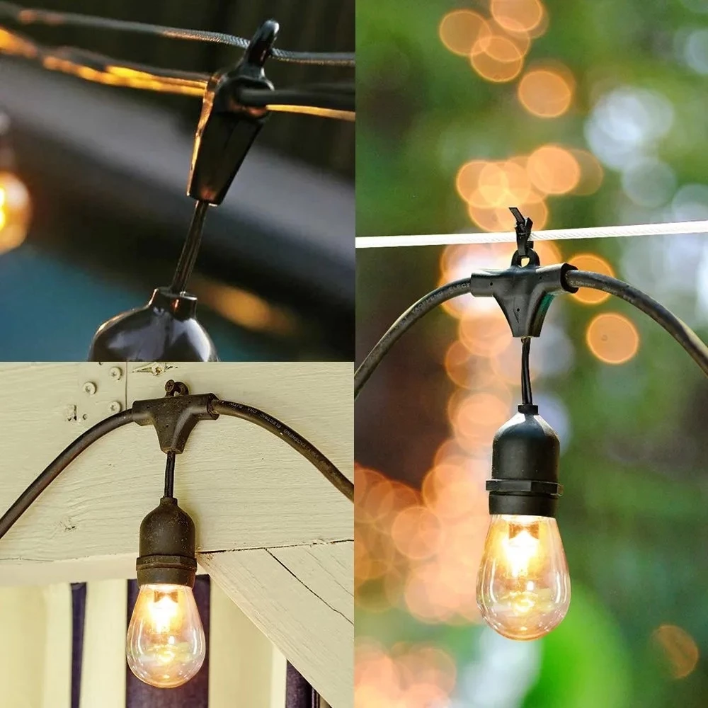 Fitting Lampu Hias Cafe Gantung Outdoor 10 M Waterproof Feston Light — 3