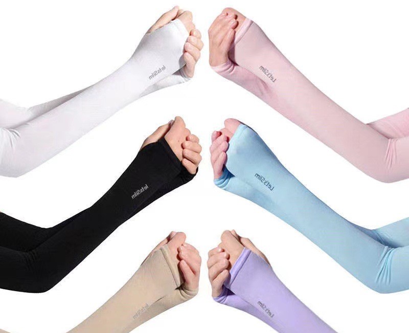 Manset Lengan Panjang Handsock Tangan Wanita Polos Pelindung UV Sinar — 5