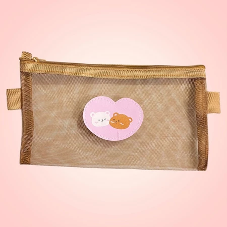 Tempat Pensil Zipper Coklat Motif — 3