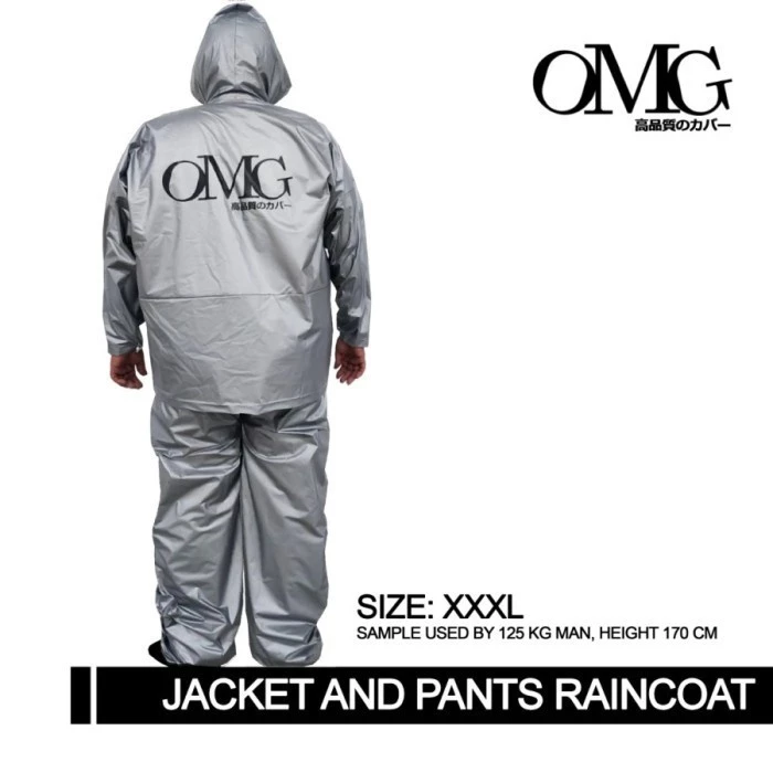 Jas Hujan Motor Besar Jumbo Big Size XXXL Extra Large PVC Lentur — 8