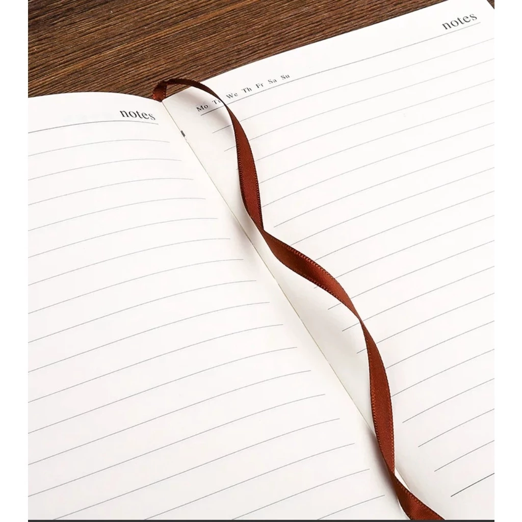 Buku Catatan Kerja Notebook A5 Cover Kulit Sintetis Elegan 100 Lembar — 7