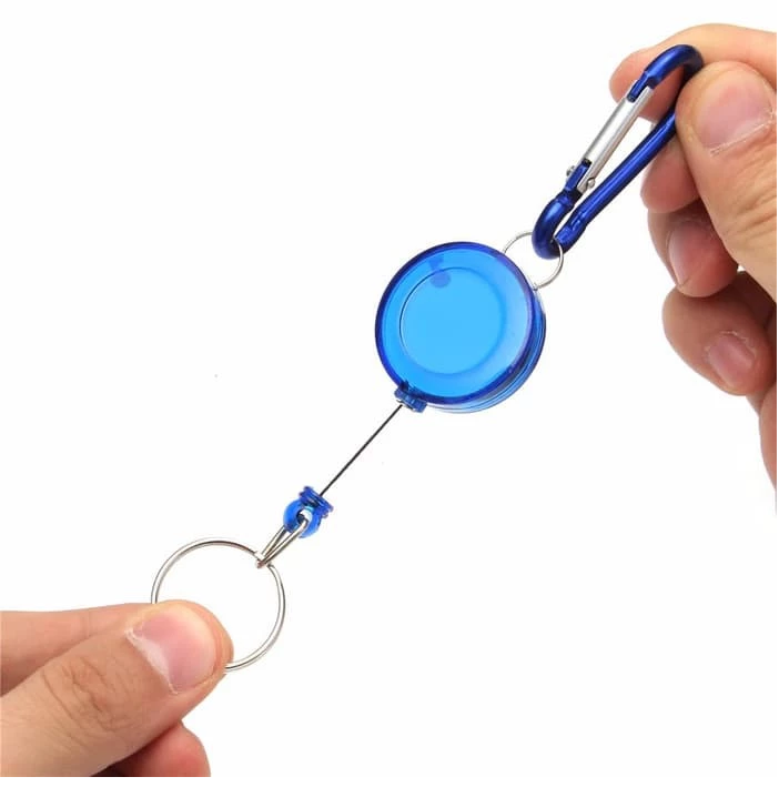 Gantungan Kunci Adjustable Pengait Carabiner Retractable Keychain — 2