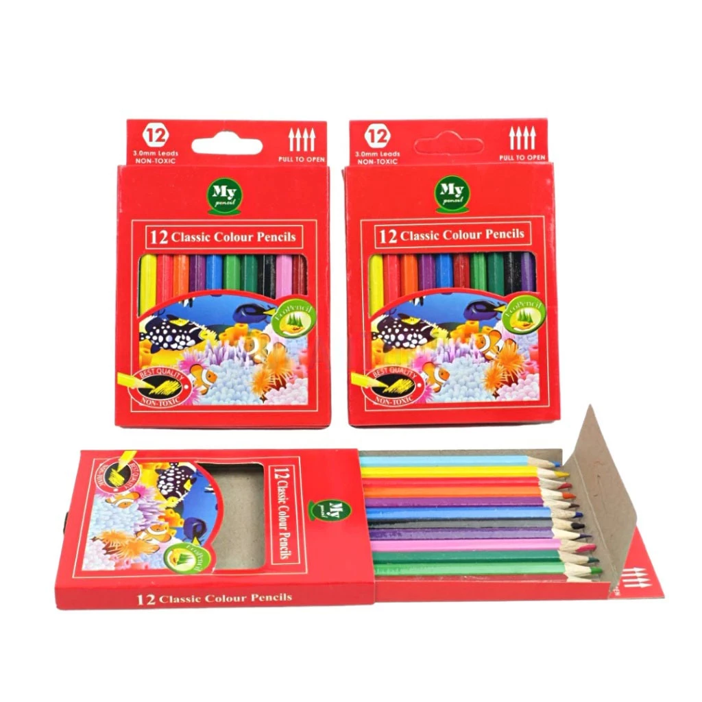 Pensil Warna Pendek Mini 12 Warna  atau Coloring Set Anak-anak — 6