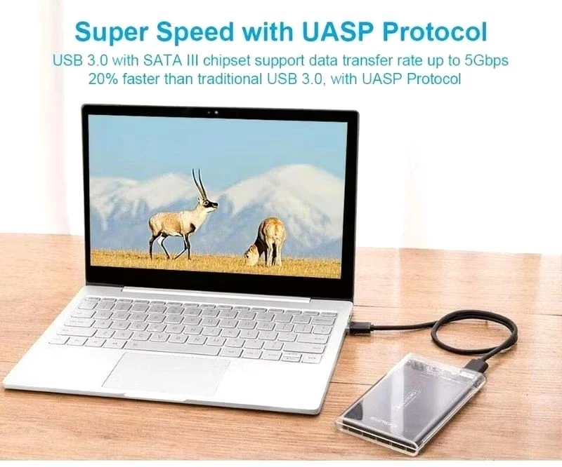 Casing Hardisk Laptop Sata External Case USB Desain Elegan Portable — 7