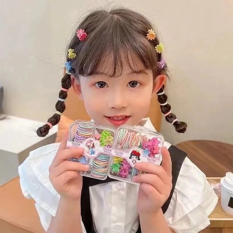 Set Box Ikat Rambut Aksesoris Jepitan Anak Lucu Cute Mix Warna Warni — 3