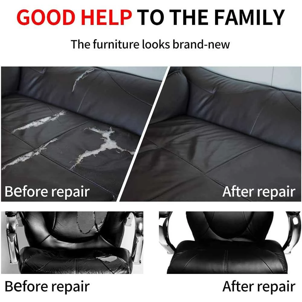 Tambal Kulit Sintetis Sofa Jok Motor Mobil Sticker Mencegah Robekan — 4