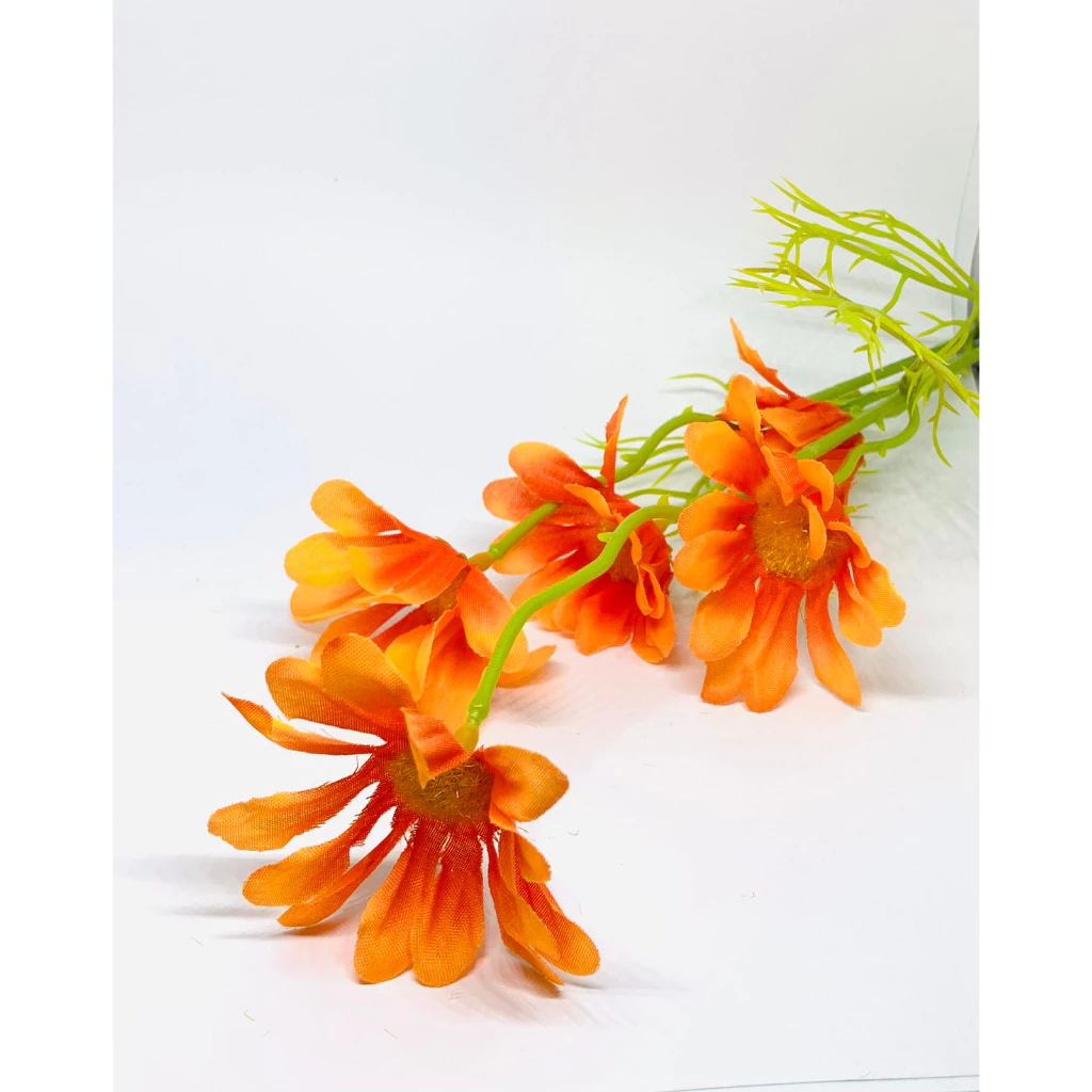 Buket Bunga Daisy Blossom Replika Plastik Besi Tanaman Hias — 9