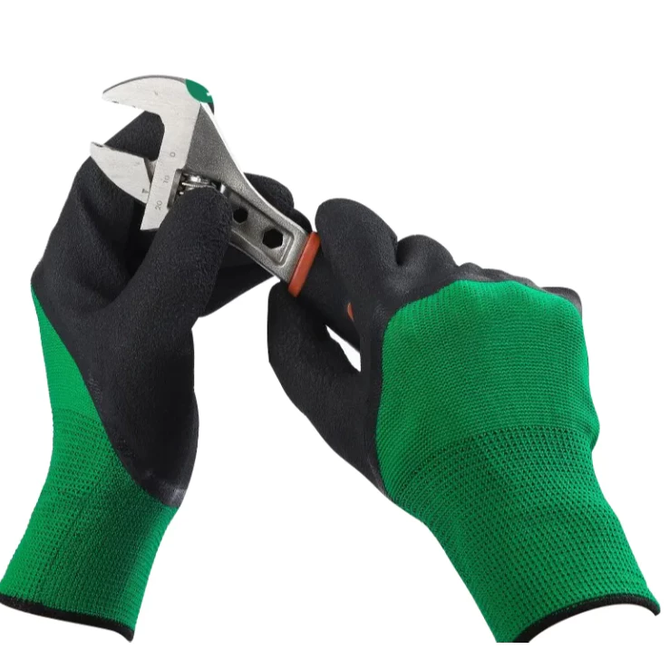 Sarung Tangan Karet Palm Fit Hand Glove Mekanik Motor Hitam Nylon — 6