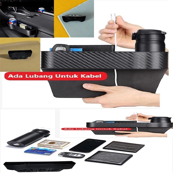 Organizer Rak Botol Jepit Jok Mobil Console Front Seat Car Box — 7