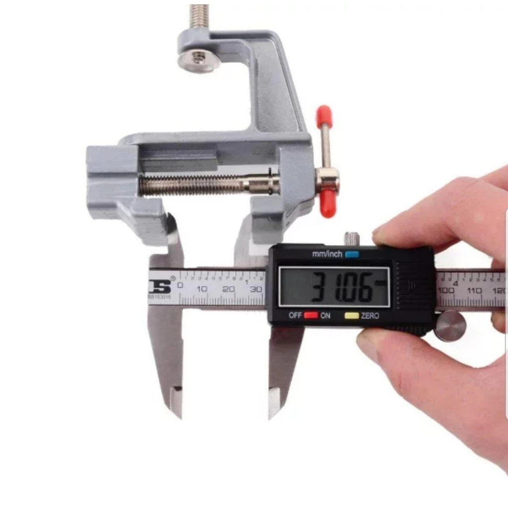 Klem Meja Mini Vise Clamp Catok Alumunium Penjepit Benda Kreatif — 4