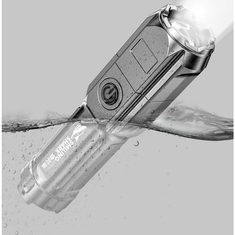 Senter Flashlight swat LED Zoom 4 Mode Senter LED Mini Senter Cas LED — 5