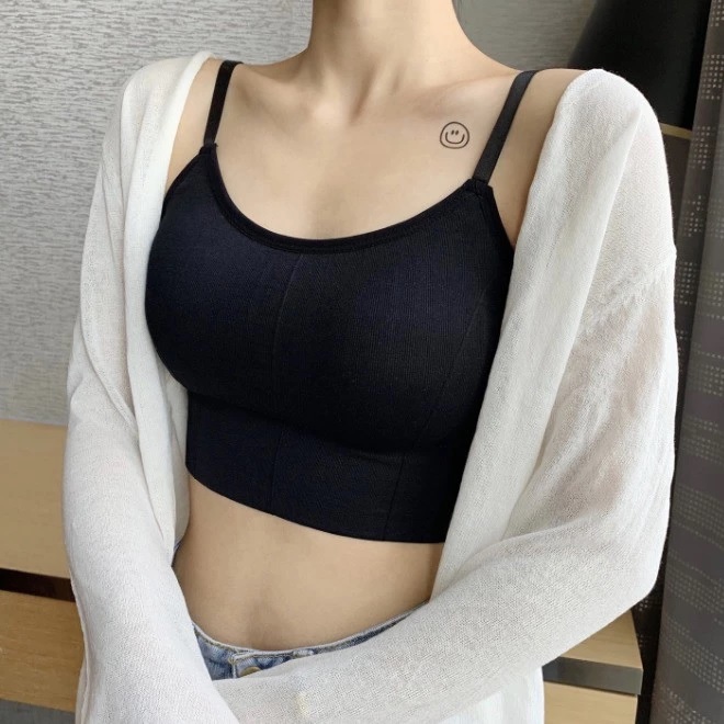 Bra Sport Wanita Tanpa Kawat Model Seamless B400 dengan Isi Busa — 8