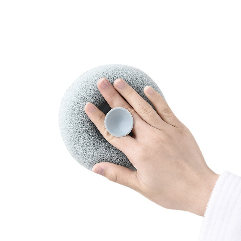 Sponge Mandi Spon Mandi Gosok Round Shower Puff Spons Mandi — 7