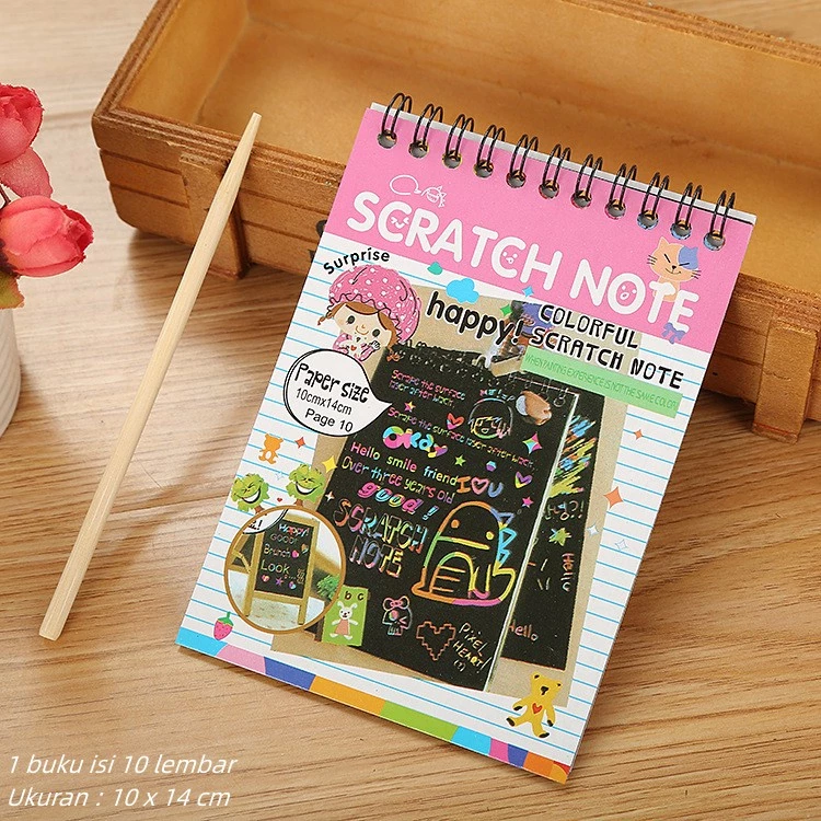 Buku Gambar Anak Gores Mini Magic Scratch Note Kreatif — 9