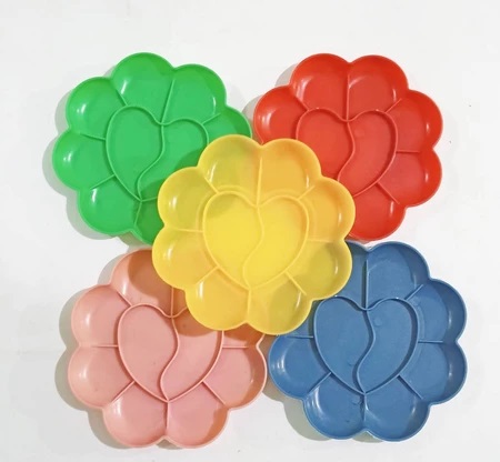 Cat Air Palet Palette 12 cm Piring Lukis Bunga Watercolor Storage — 5
