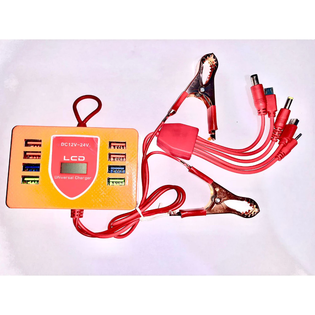 Charger Aki LCD 15 in 1 Charger Aki Universal dengan 8 USB Port — 4