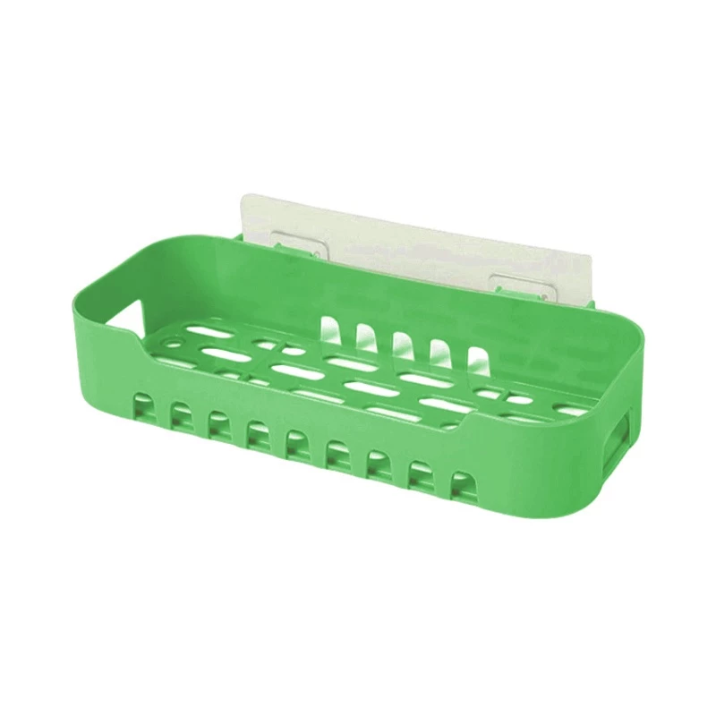 Rak Gantung Plastik Storage Box Tempel Dinding Serbaguna Soft Colors — 6