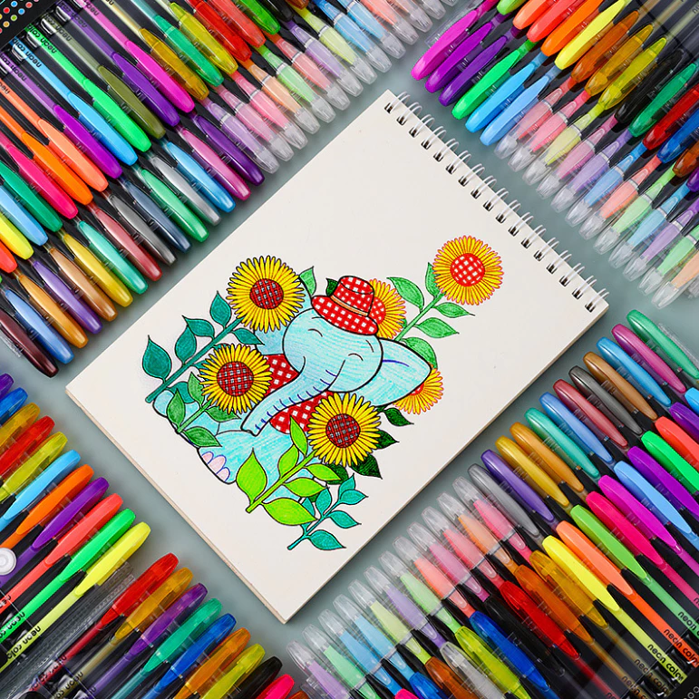 Pulpen Warna Warni Tinta 12pcs Colorful Gel Glitter Tulisan Berkilau — 5