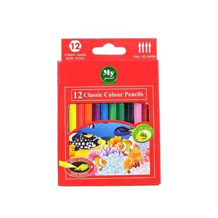 Pensil Warna Pendek Mini 12 Warna  atau Coloring Set Anak-anak — 3