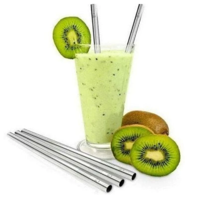 Straw Sedotan Stainless Steel Lengkung Melengkung Ramah Lingkungan — 6