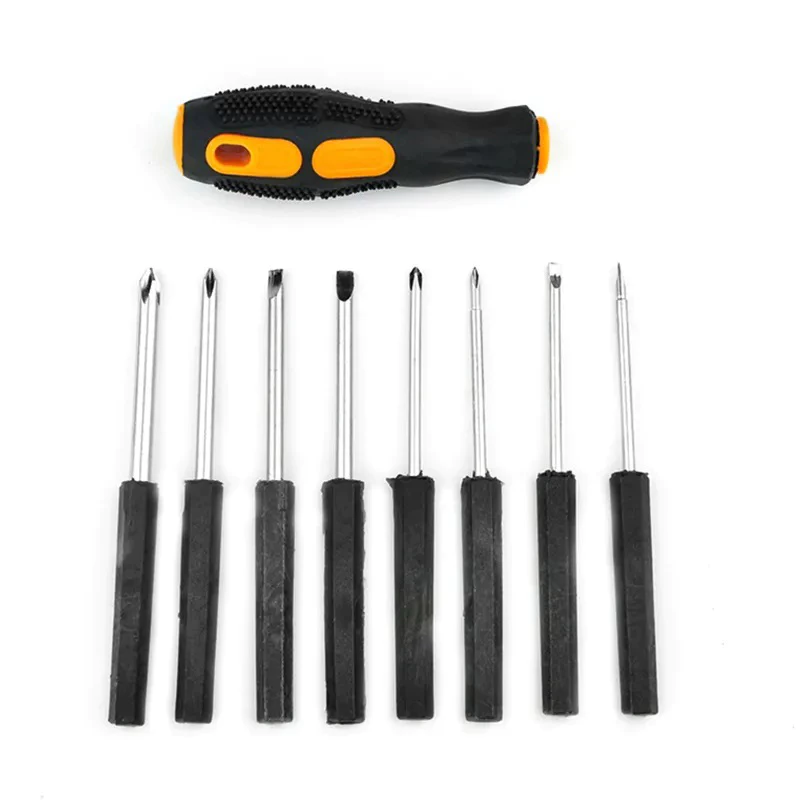 Obeng Set 9in1 Plus Minus Tool Kit Alat Pembuka Skrup Baut Jam Tangan — 6