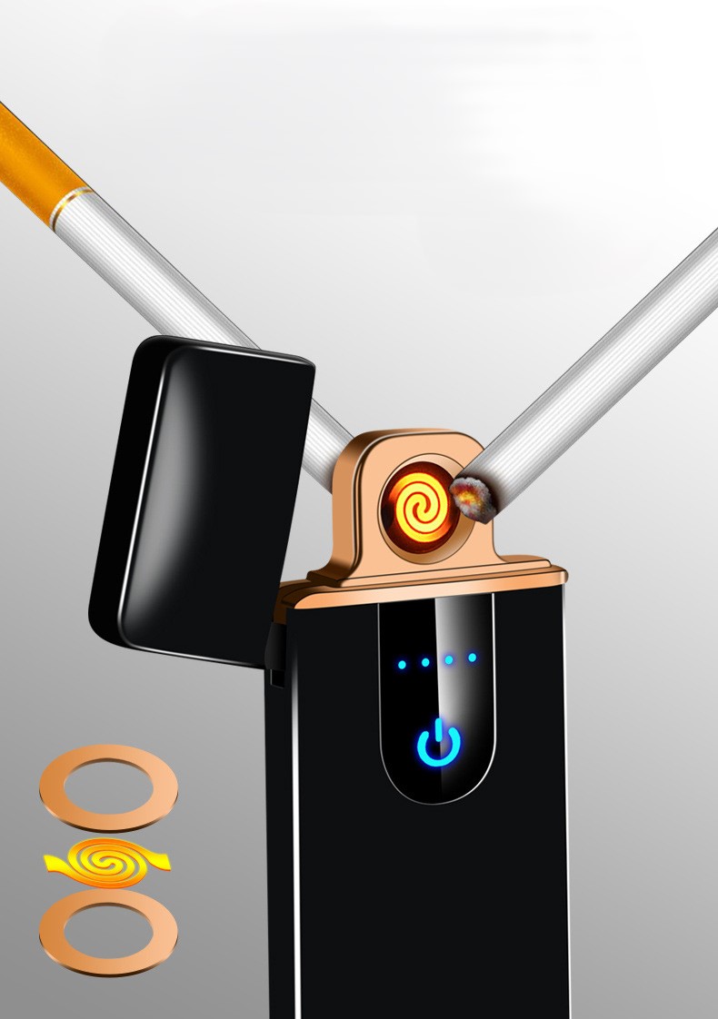 Korek Api Elektrik Fingerprint Pemantik Api Touch Screen Slim — 6