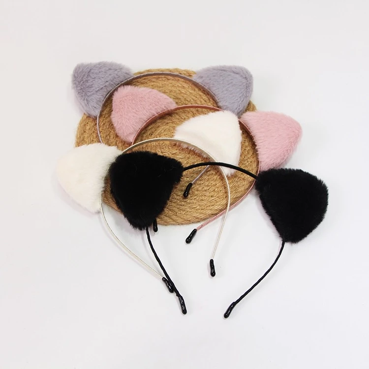 Bando Telinga Kucing Rambut Bandana Bulu Lucu Korean Style — 9