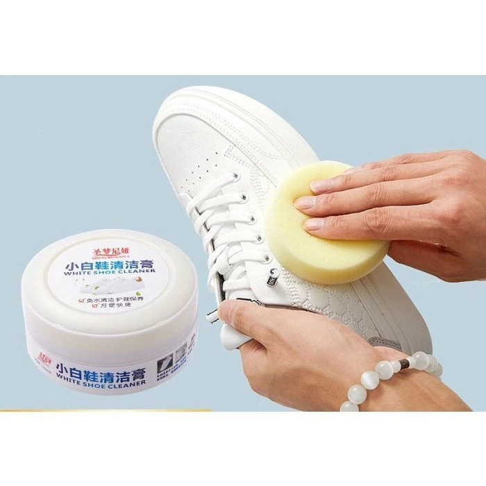 Krim Pemutih Sepatu Penghilang Noda dengan Spons Serbaguna — 7
