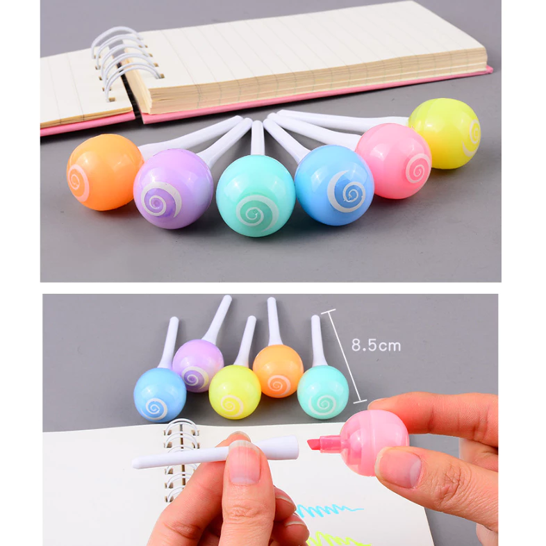 Highlighter Desain Lucu Warna Warni Menandai Poin Penting Pencatatan — 7