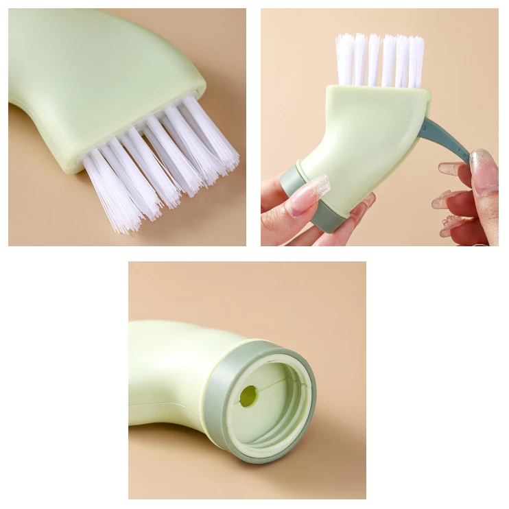 Sikat Cuci Mini Sela Sudut Kamar Mandi Hemat Tenaga Desain Botol Air — 7