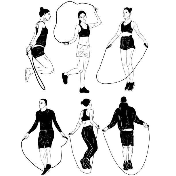 Tali Lompat Skipping Olahraga Fitness Jump Rope Exercise Bakar Kalori — 6