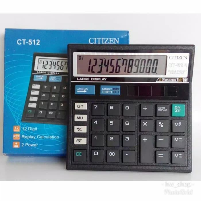 Kalkulator Desktop Citizen CT-512 Kalkulator Dual Power Hemat Energi — 2