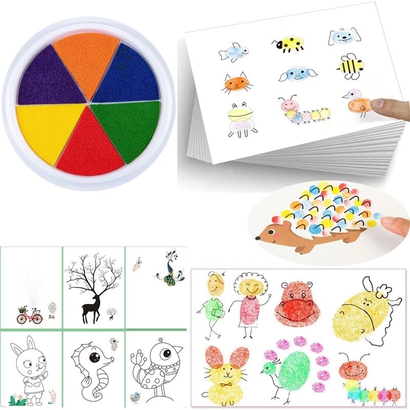 Buku Mainan Edukasi Anak Finger Hand Painting Book Montessori Melukis — 9