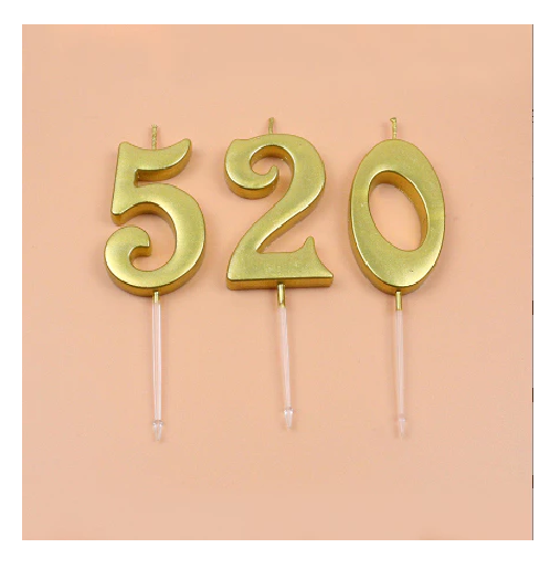 Lilin Bentuk Angka Kue Ulang Tahun Aesthetic Candle Birthday Cake Gold — 6