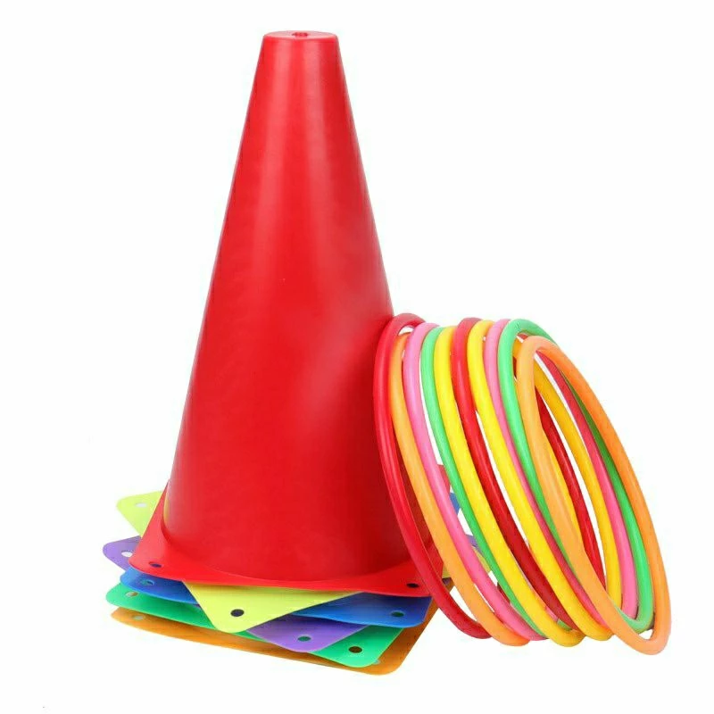 Mainan Lompat Cincin Kerucut Rintangan Olahraga Big Cone Ring Throw — 7