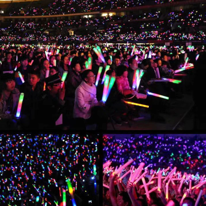 Tongkat Lightstick Foam LED Supporter Konser Festival Glow Busa Spon — 5