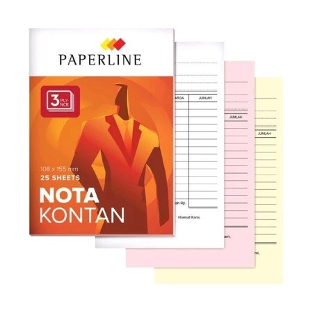Buku Nota Kontan Bon 1 Ply Paperline HVS Putih 108x155mm 50 lembar — 8